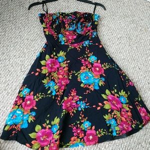 Strapless 100% Cotton Mini Dress